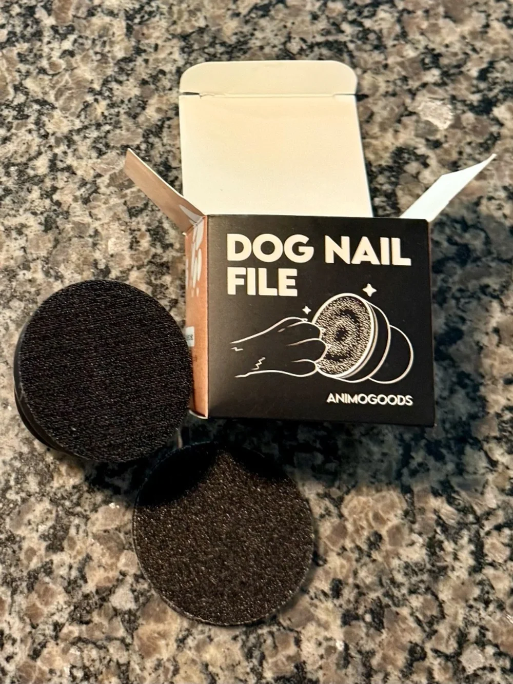 Aminogoods Dog Nail File With 3 Extra Filing Sheets - Black